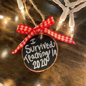 I survived teaching in 2020 ornament. ✏️